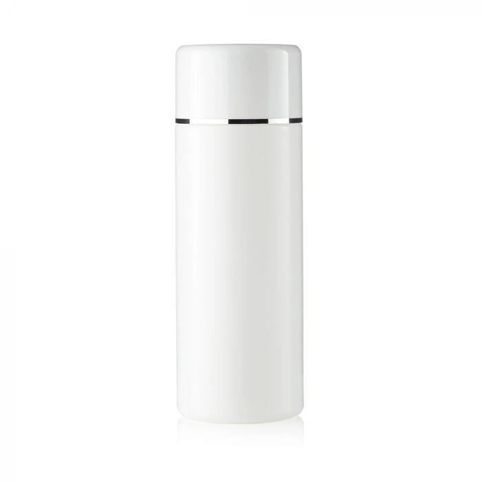 Spinnrad Rundflasche PE weiß